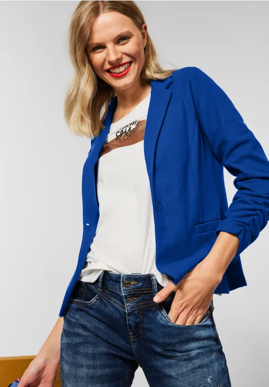 Street One Basic Blazer mit Raffungen 